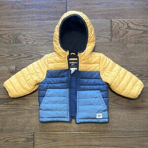 OshKosh B'gosh Colorblock Puffer Jacket – Size 24M – Warm & Stylish